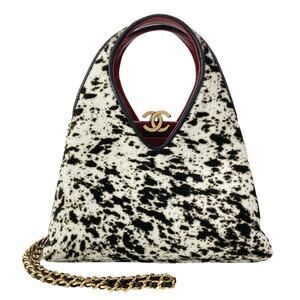 Chanel Small Shopping Bag Shoulder Bag AS6392 White Black